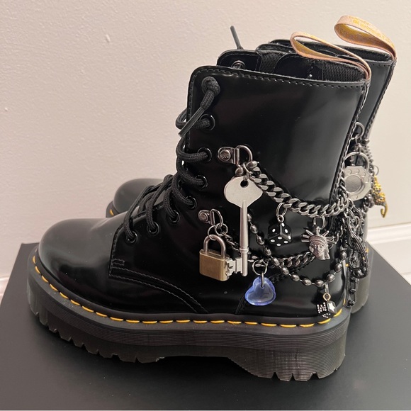 Dr Martens X Marc Jacobs Vegan Jadon Charm Platform Boots Size 8 Womens - Picture 9 of 12